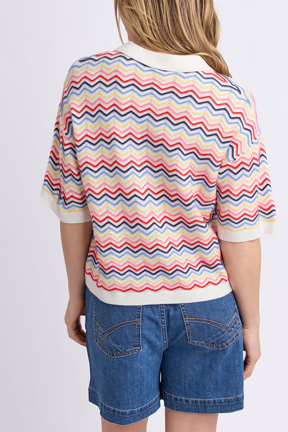 Market Morning Knit Polo Multi Stripe