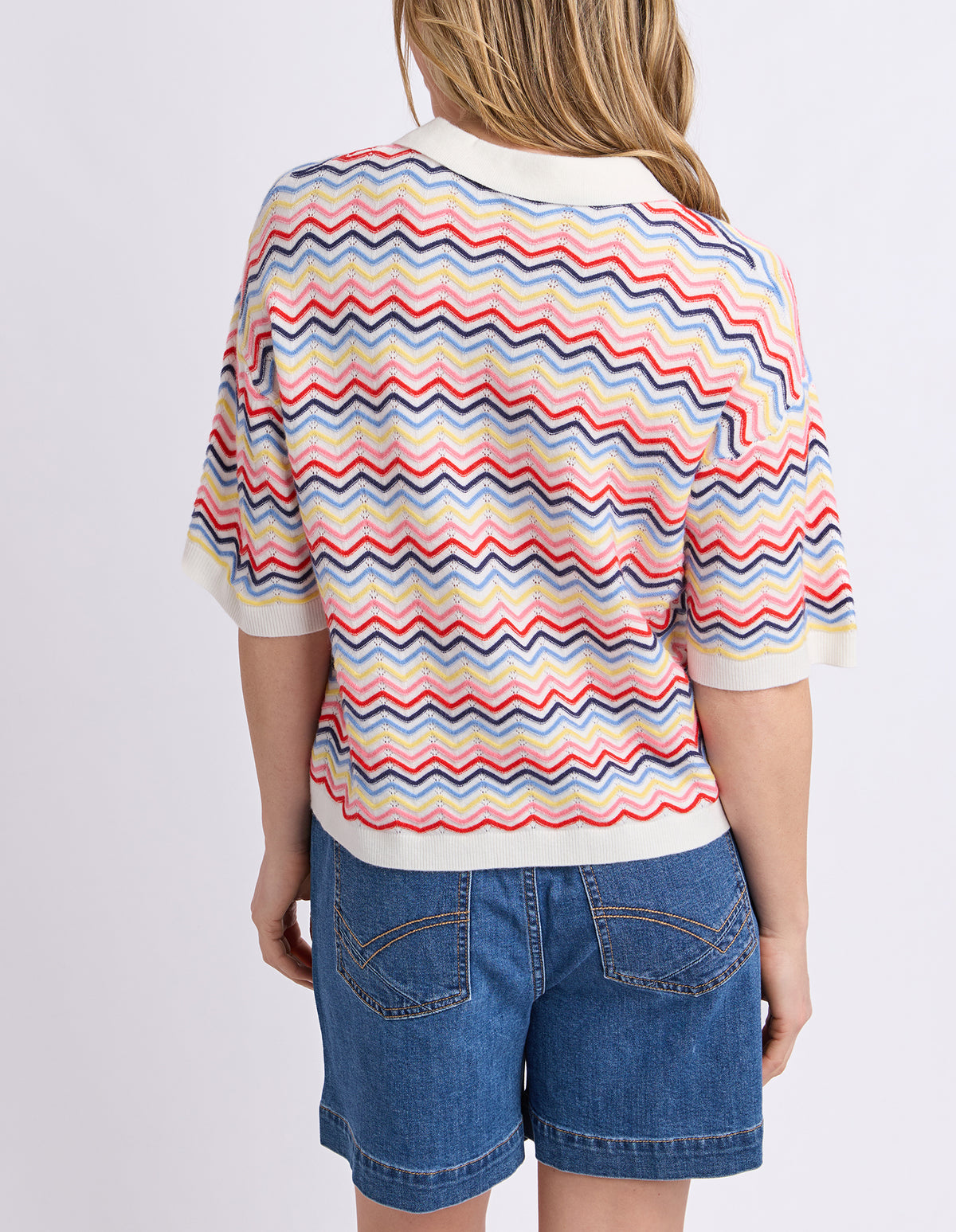 Market Morning Knit Polo Multi Stripe