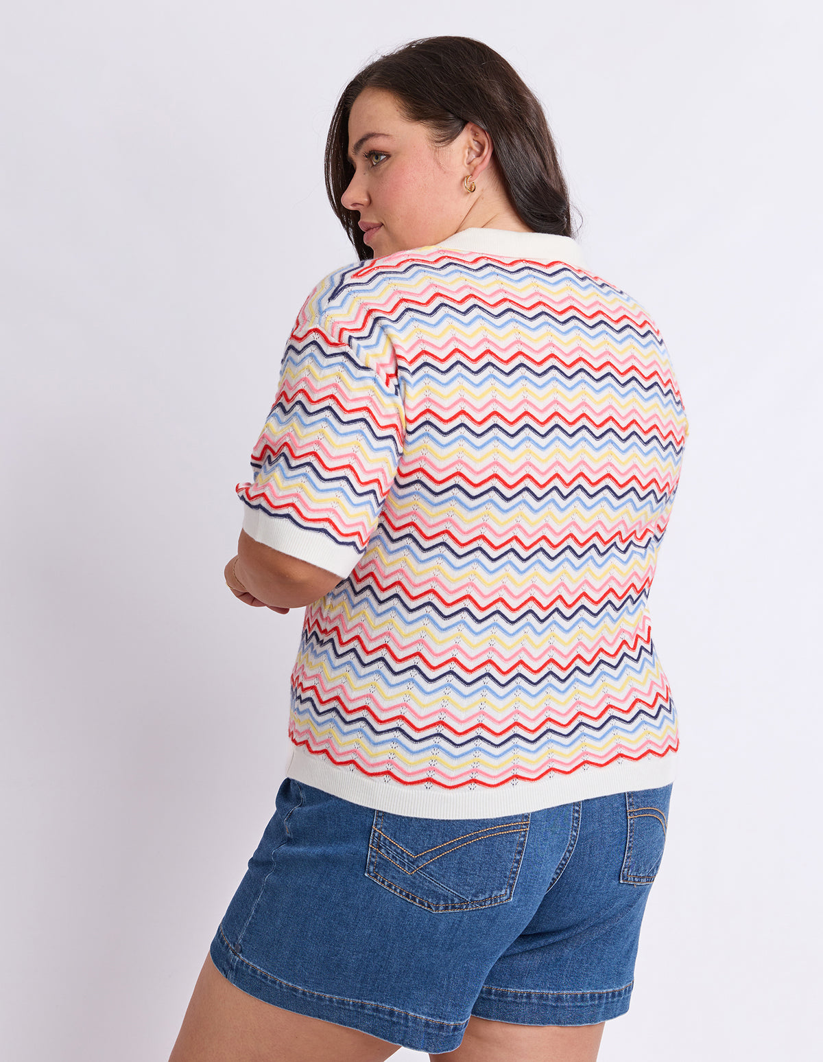 Market Morning Knit Polo Multi Stripe