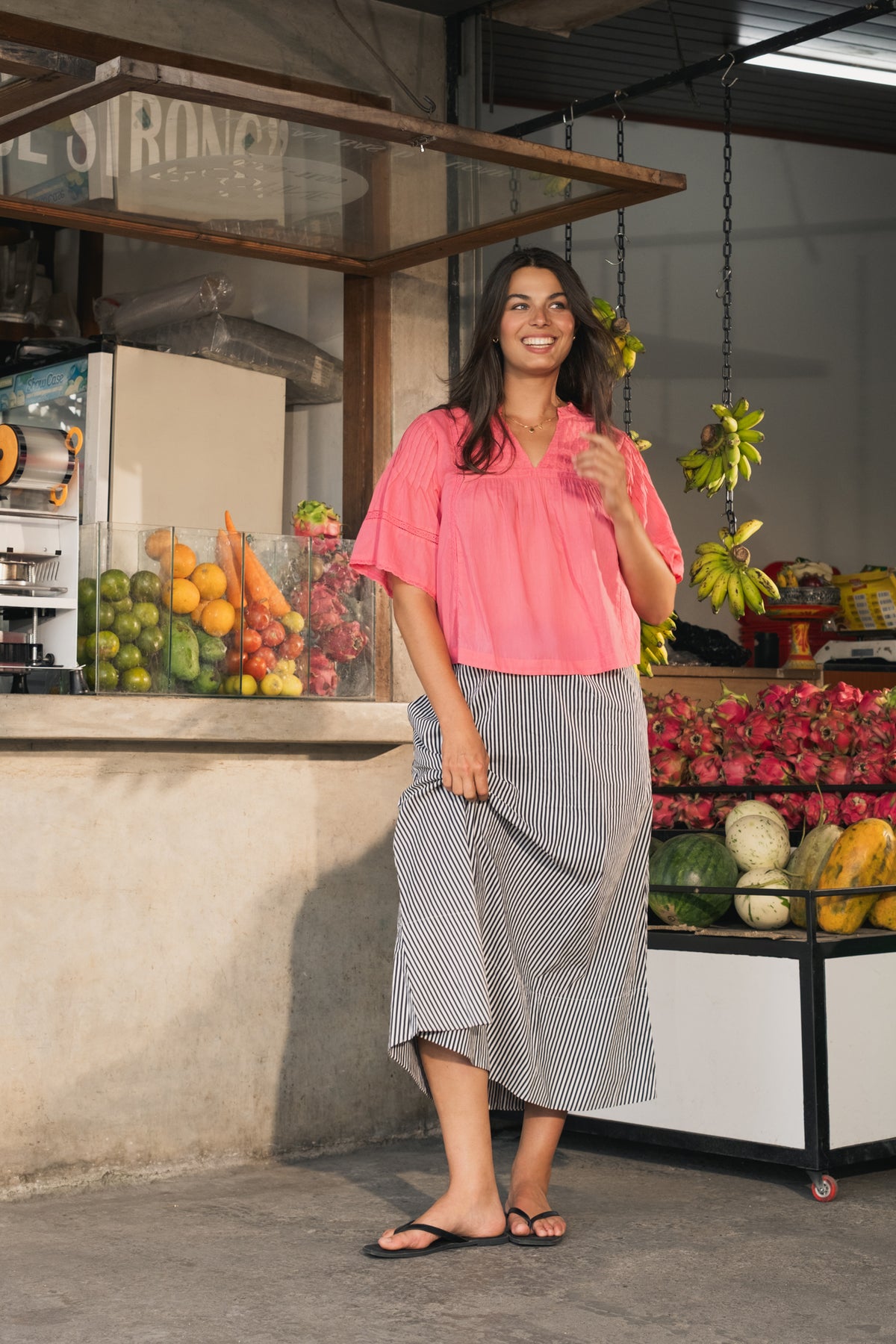 The Willow Skirt Black Stripe