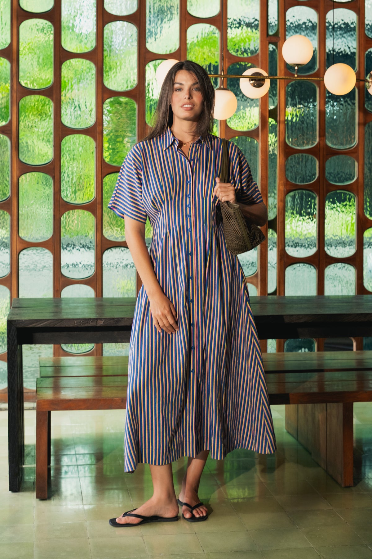 Samba Dress China Blue Stripe