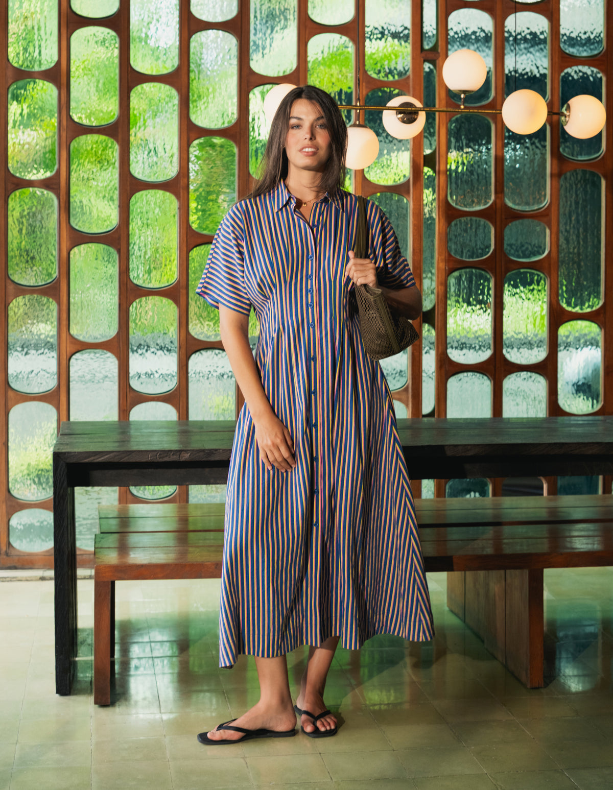 Samba Dress China Blue Stripe