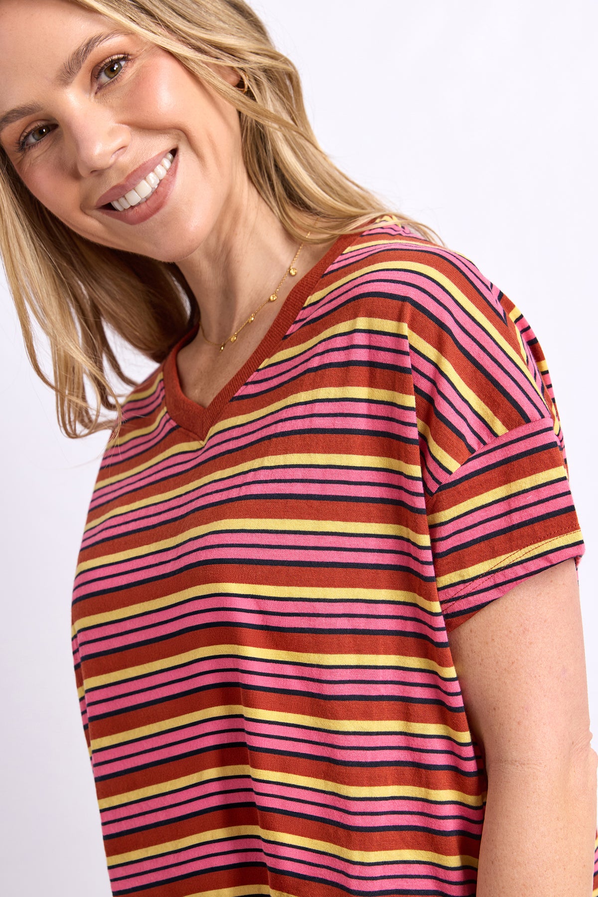 First Light Tee Multi Colour Stripe