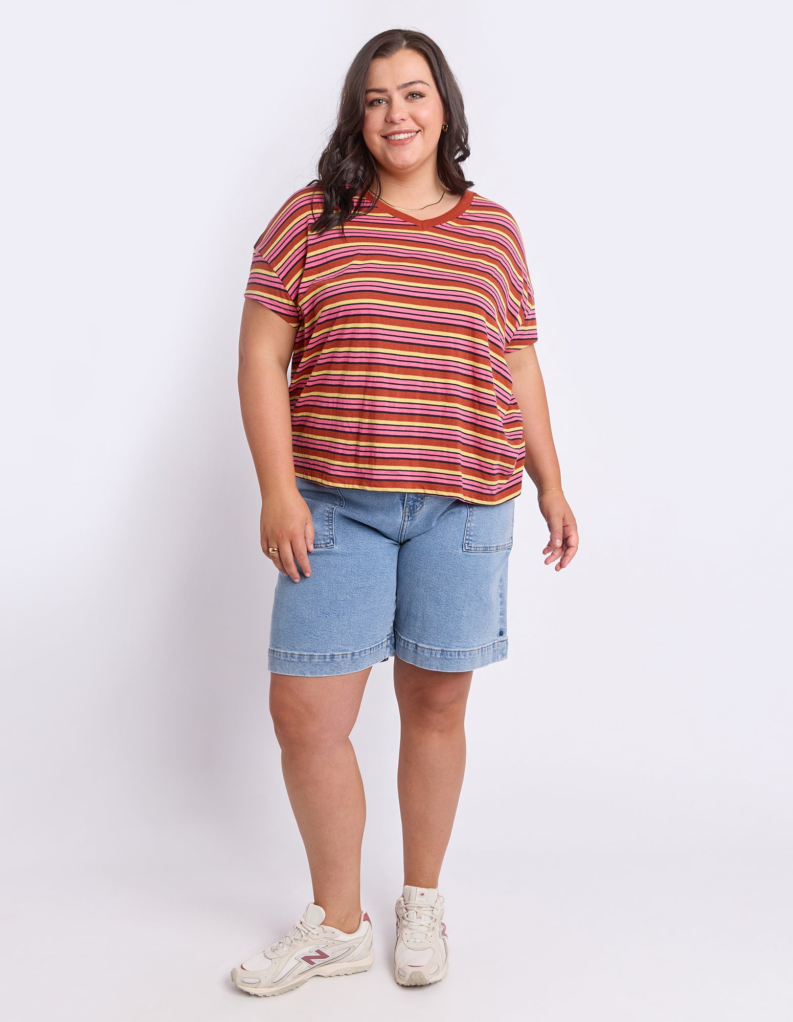 First Light Tee Multi Colour Stripe