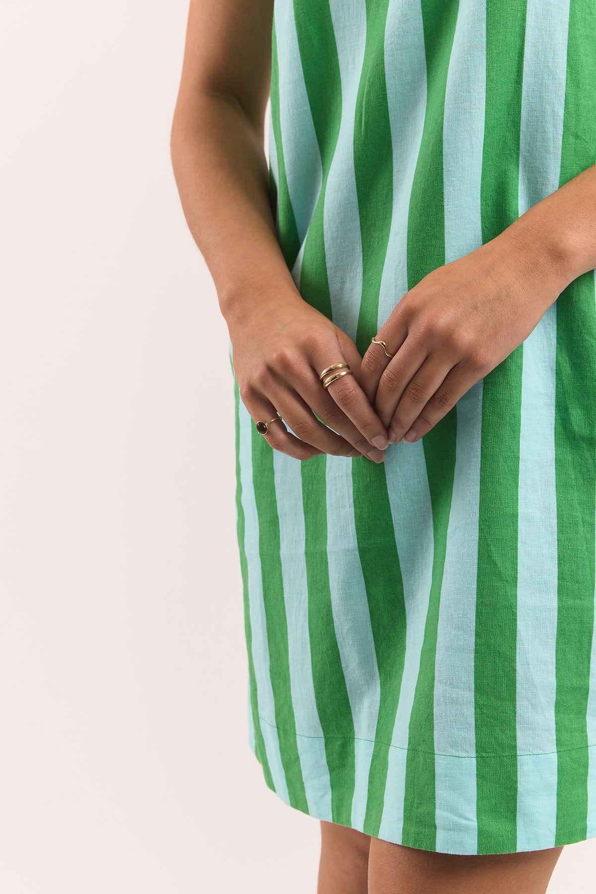 Palermo Dress Greenbriar Stripe