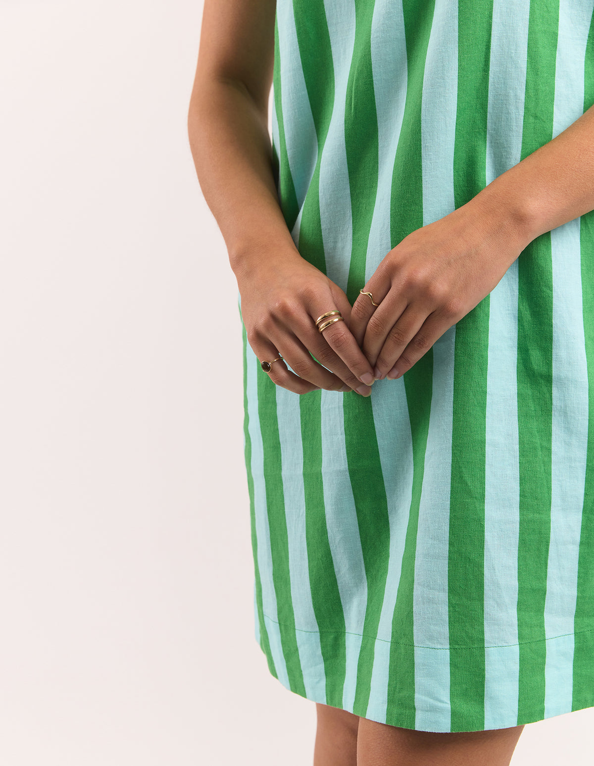 Palermo Dress Greenbriar Stripe