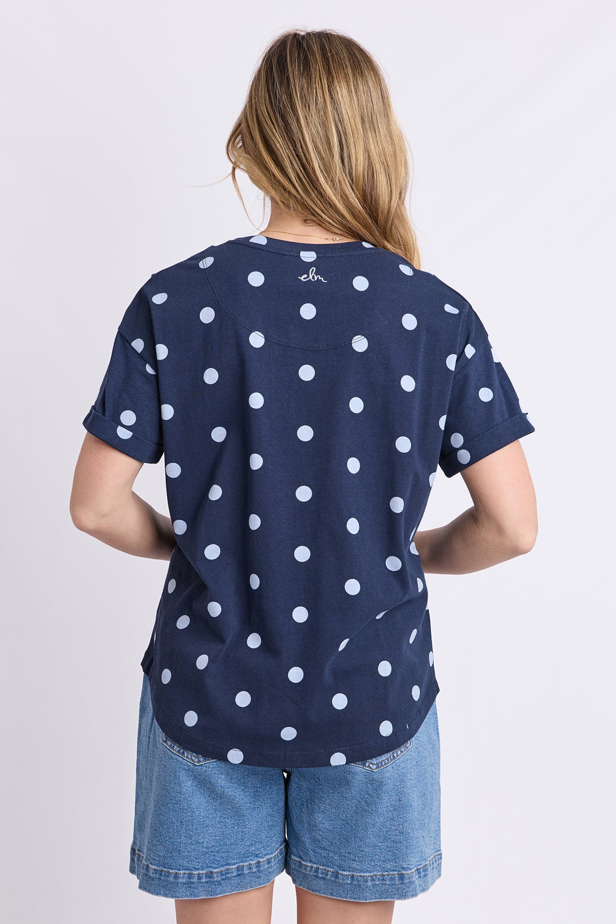 Maddy Spot Tee Navy