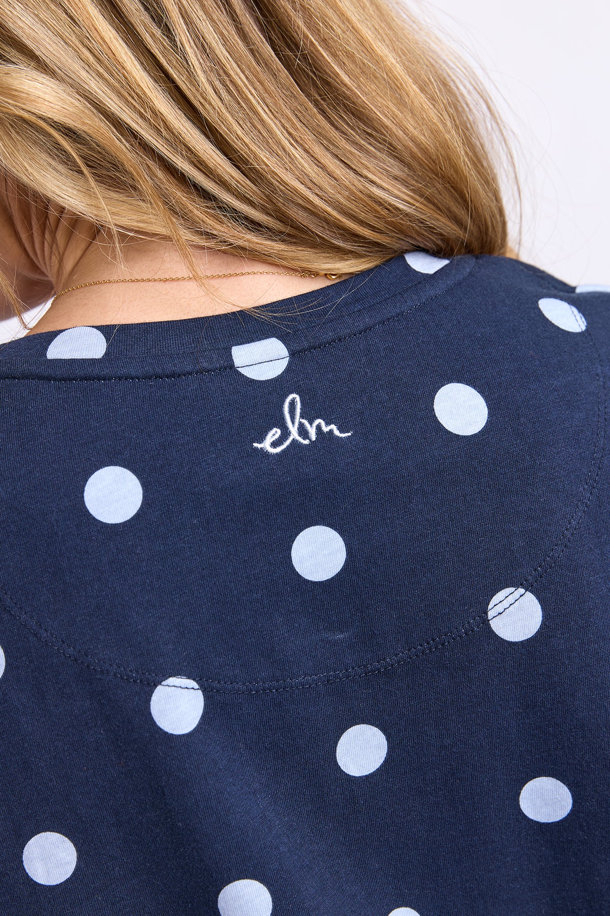 Maddy Spot Tee Navy
