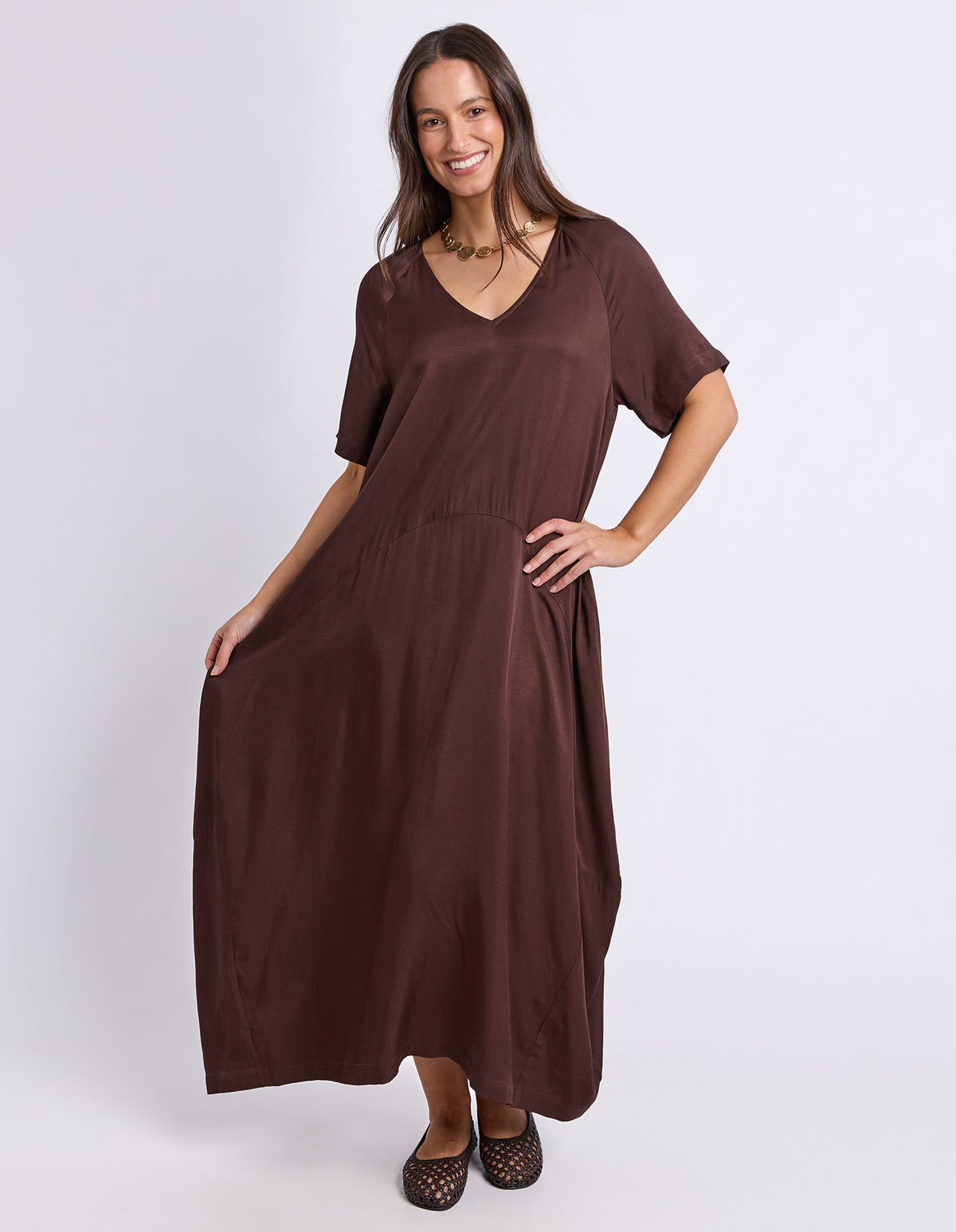 Nora Dress Chocolate