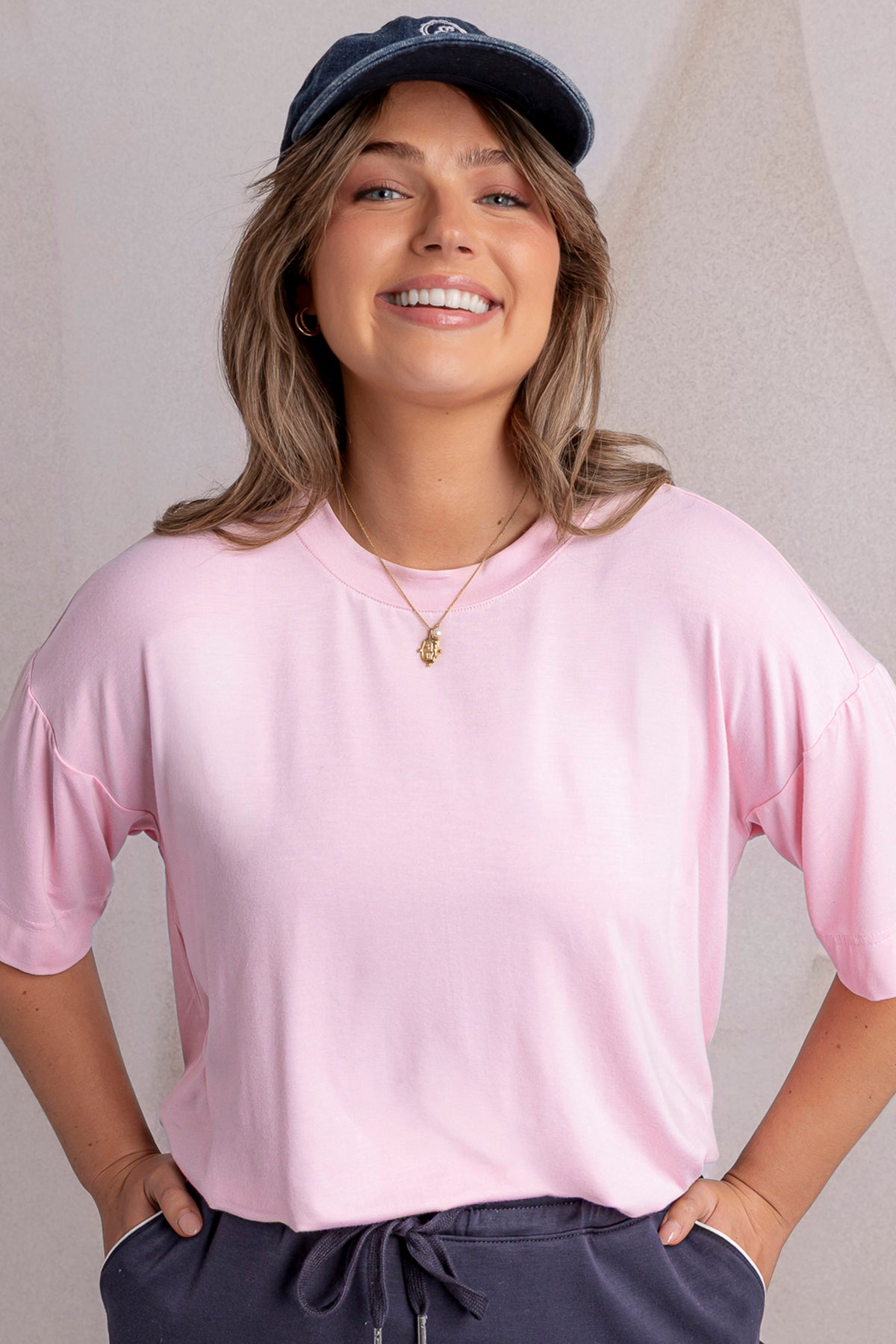 Freedom Oversized Tee Pale Pink