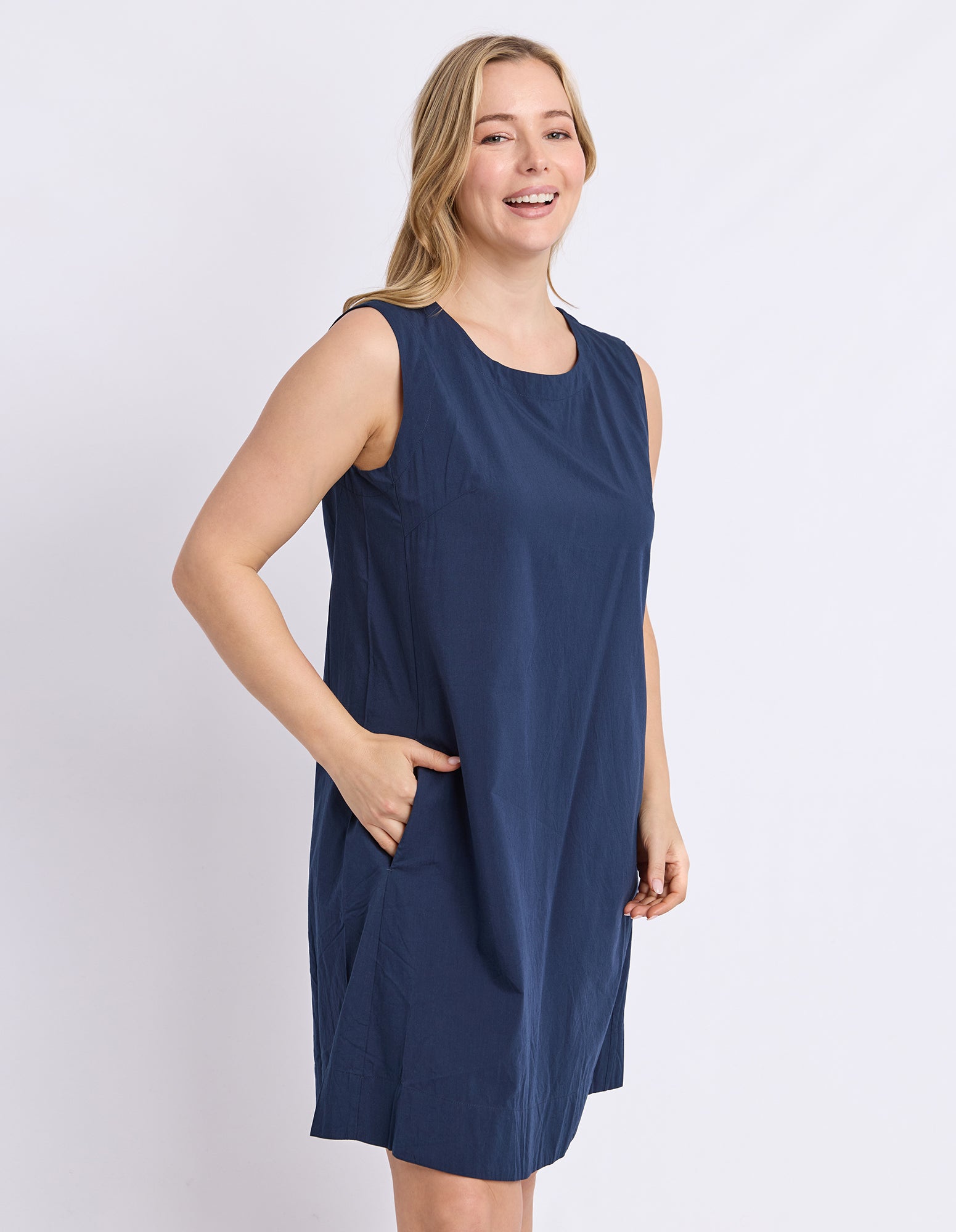 Hailey Shift Dress Navy