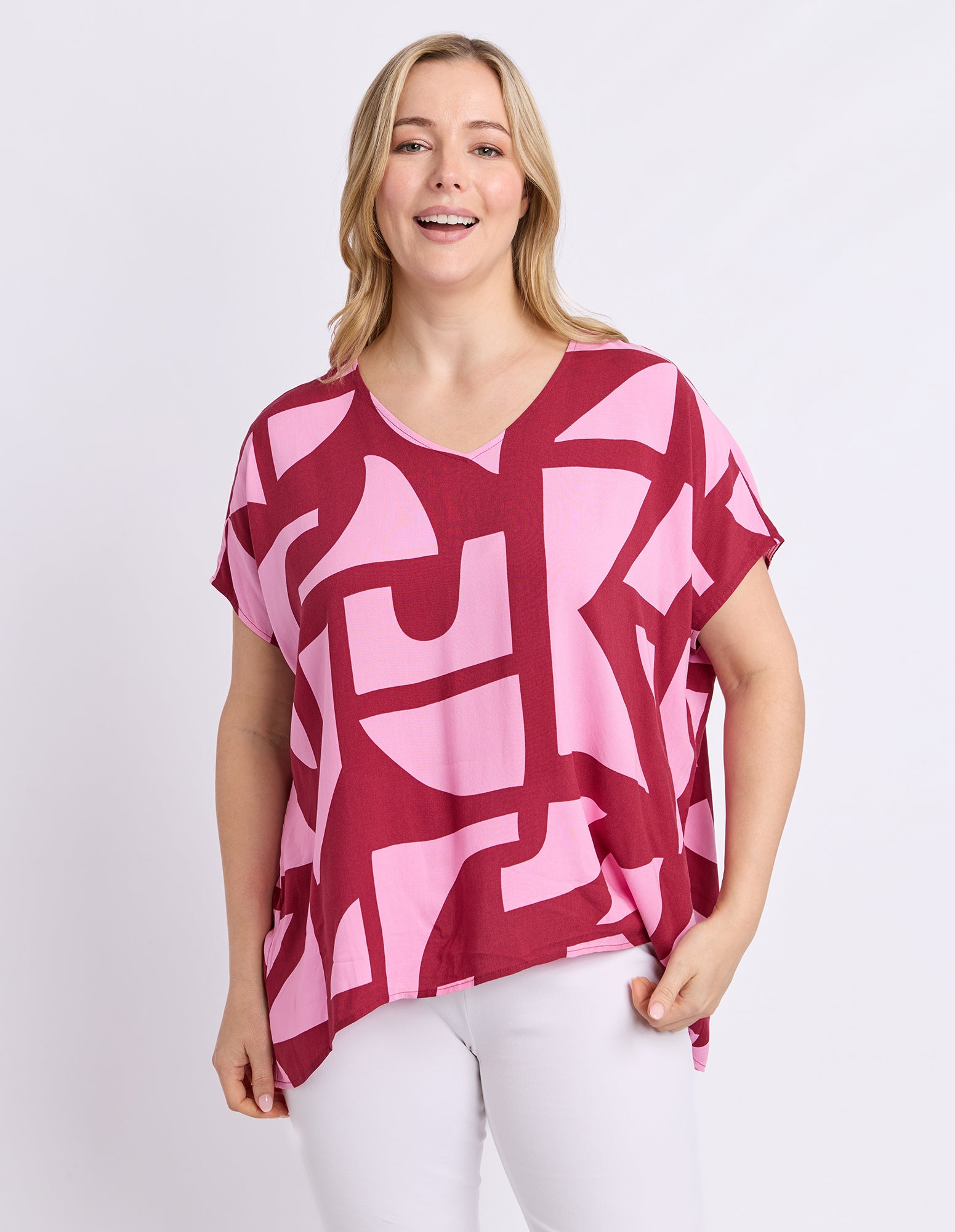Mosaic Top Maroon