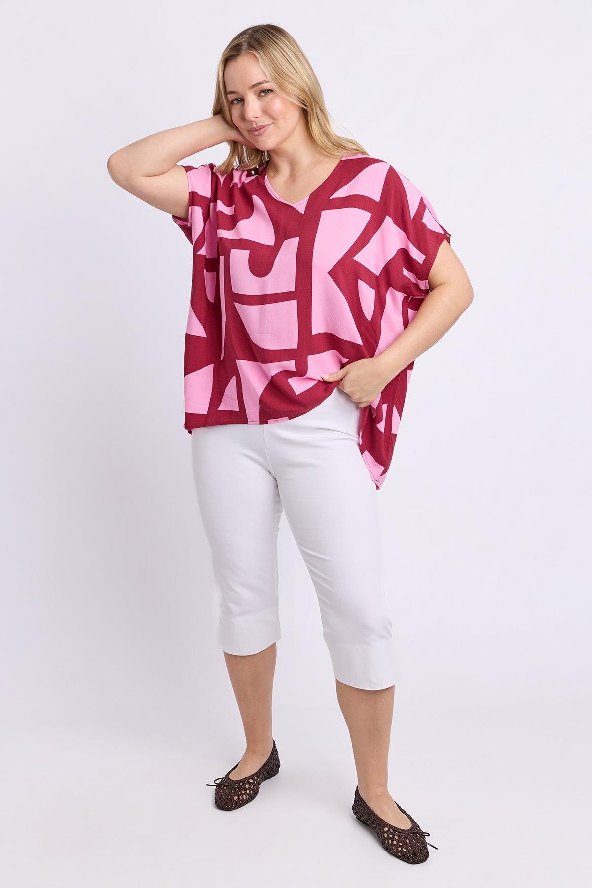Mosaic Top Maroon