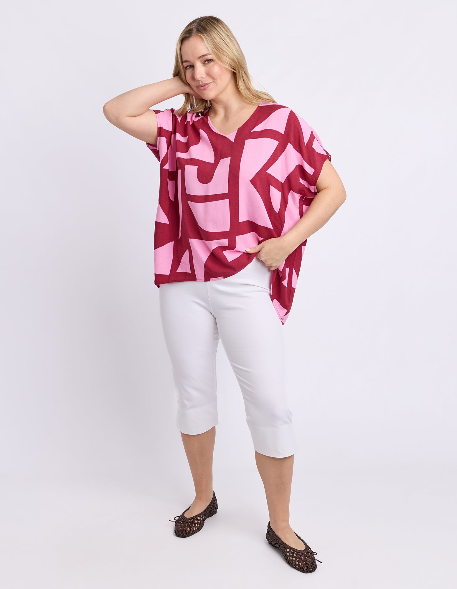 Mosaic Top Maroon