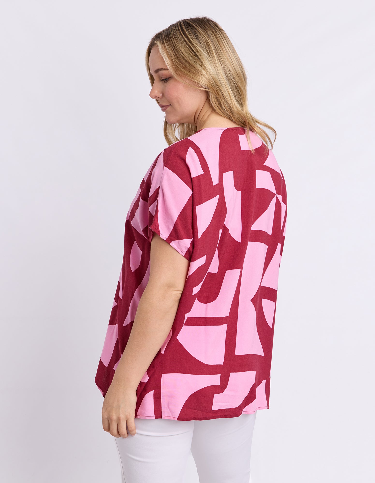 Mosaic Top Maroon
