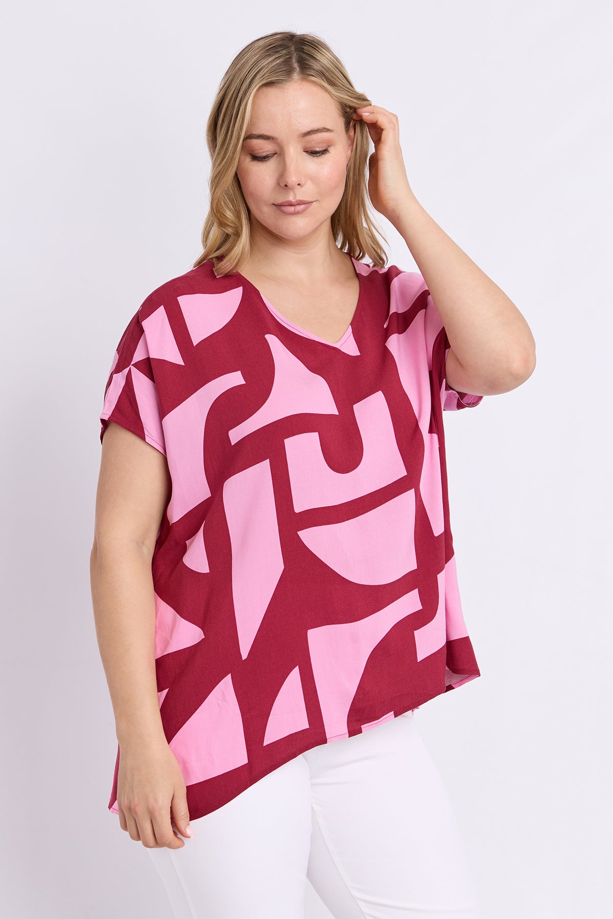Mosaic Top Maroon
