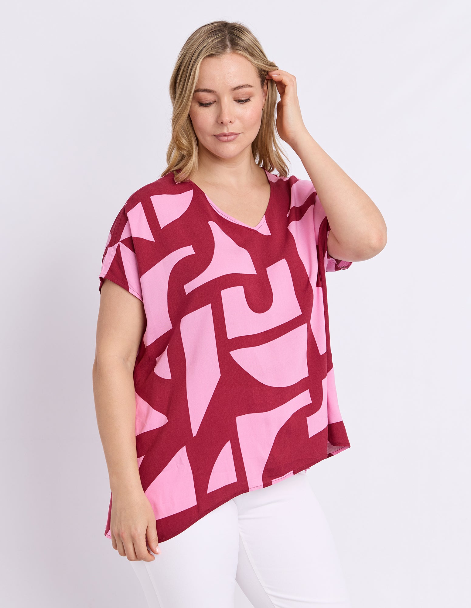 Mosaic Top Maroon