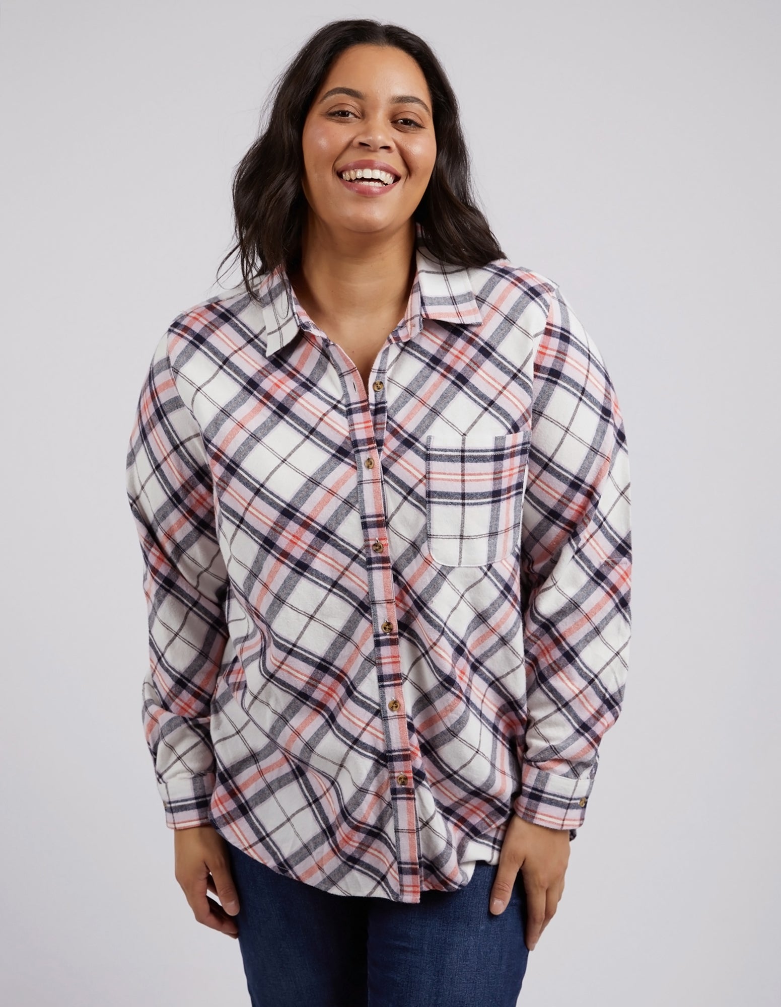 Aster Check Shirt Pink/White Check