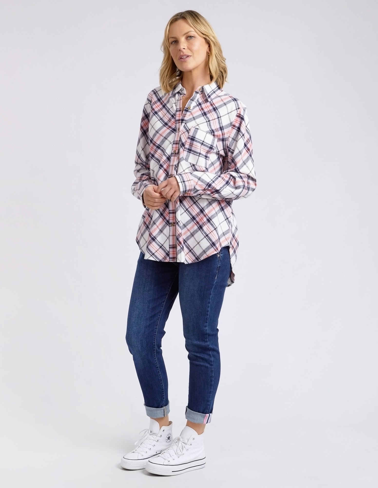 Aster Shirt Pink & White Check