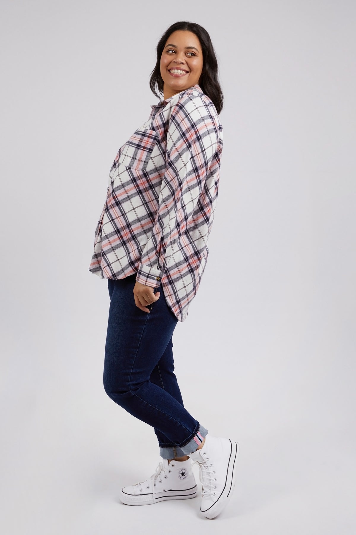 Aster Check Shirt Pink/White Check