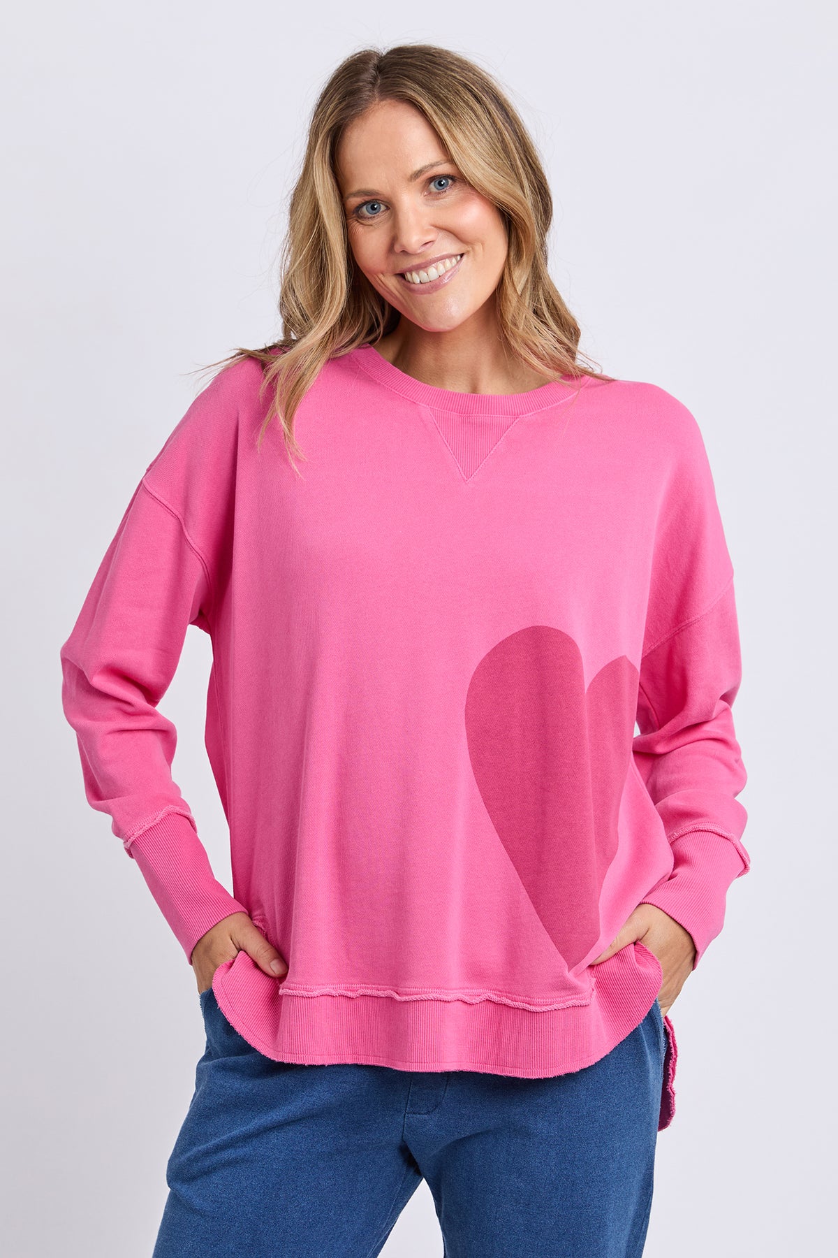 One Heart Crew Hot Pink