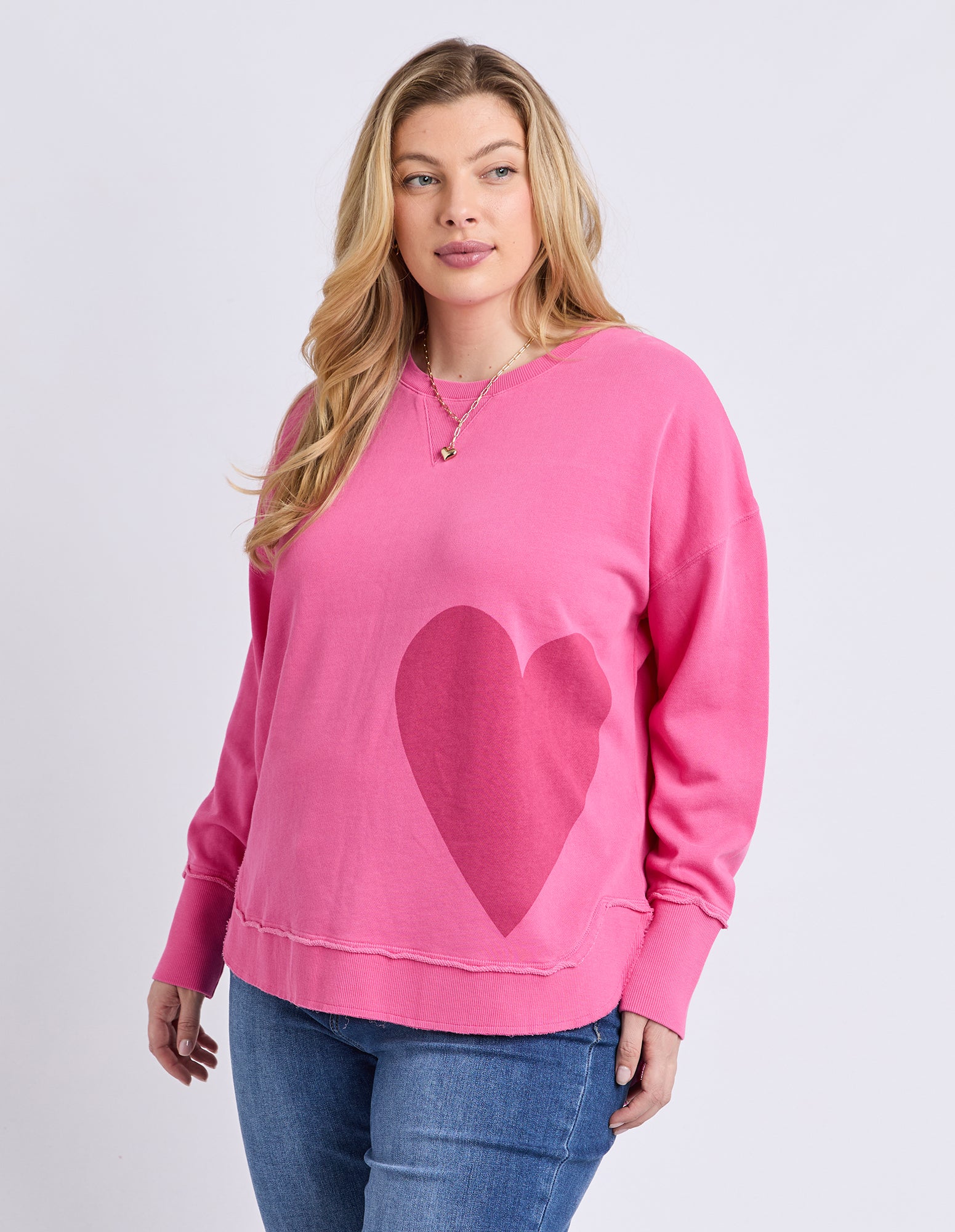 One Heart Crew Hot Pink