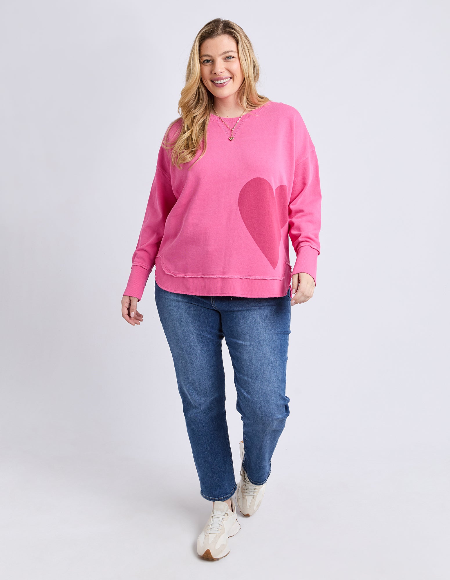 One Heart Crew Hot Pink