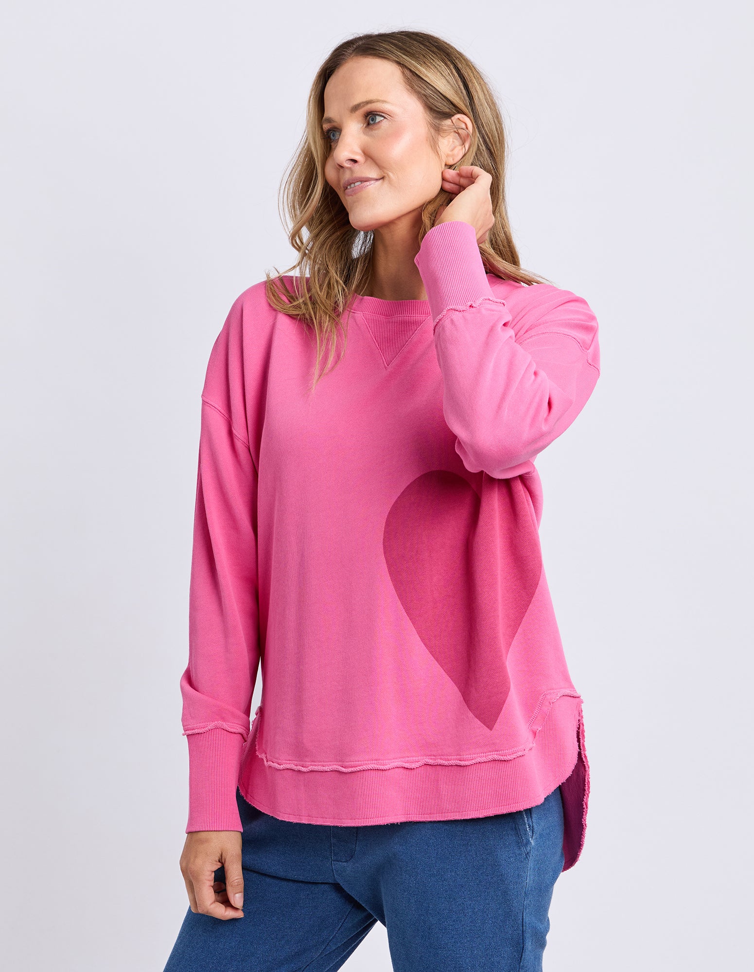One Heart Crew Hot Pink
