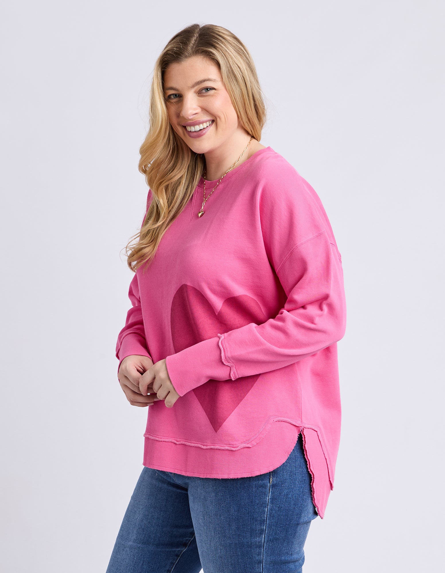 One Heart Crew Hot Pink
