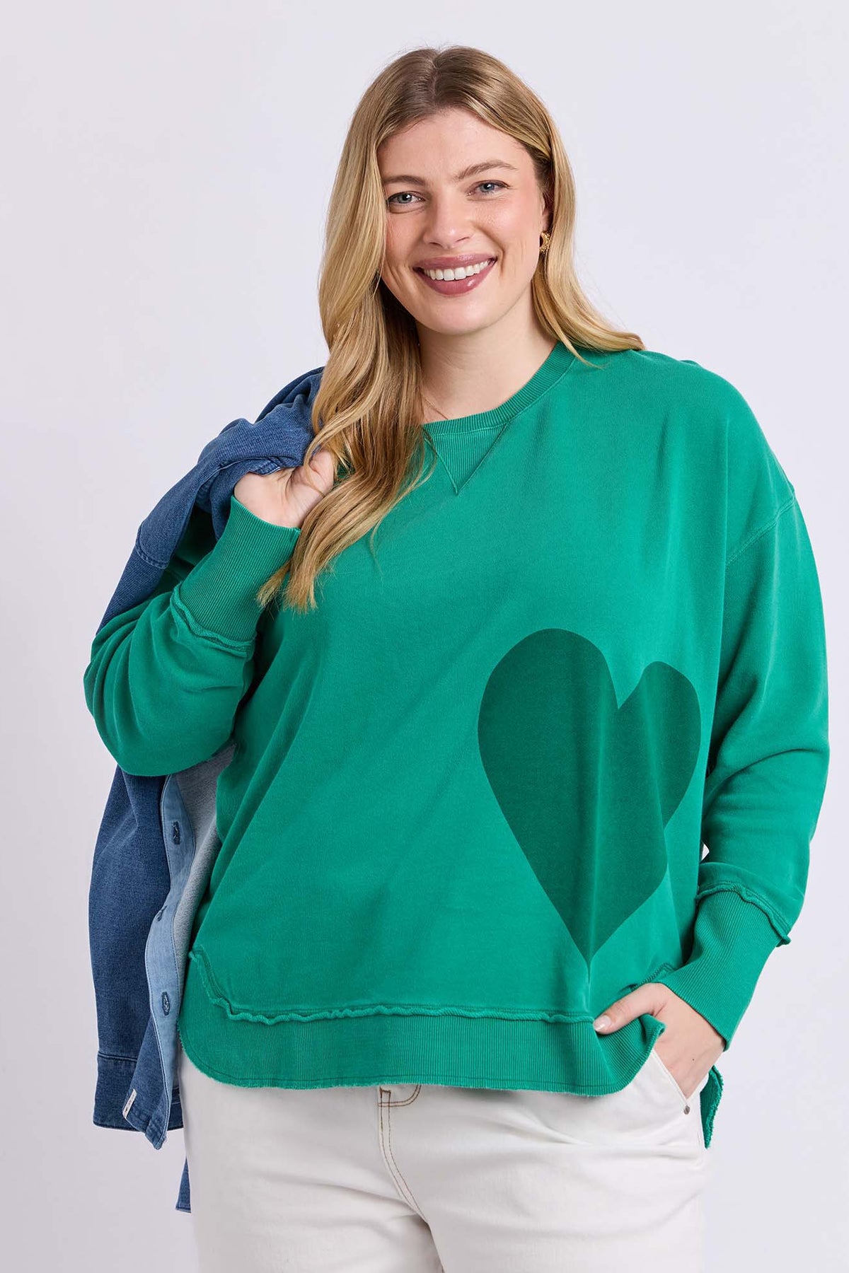 One Heart Crew Turquoise