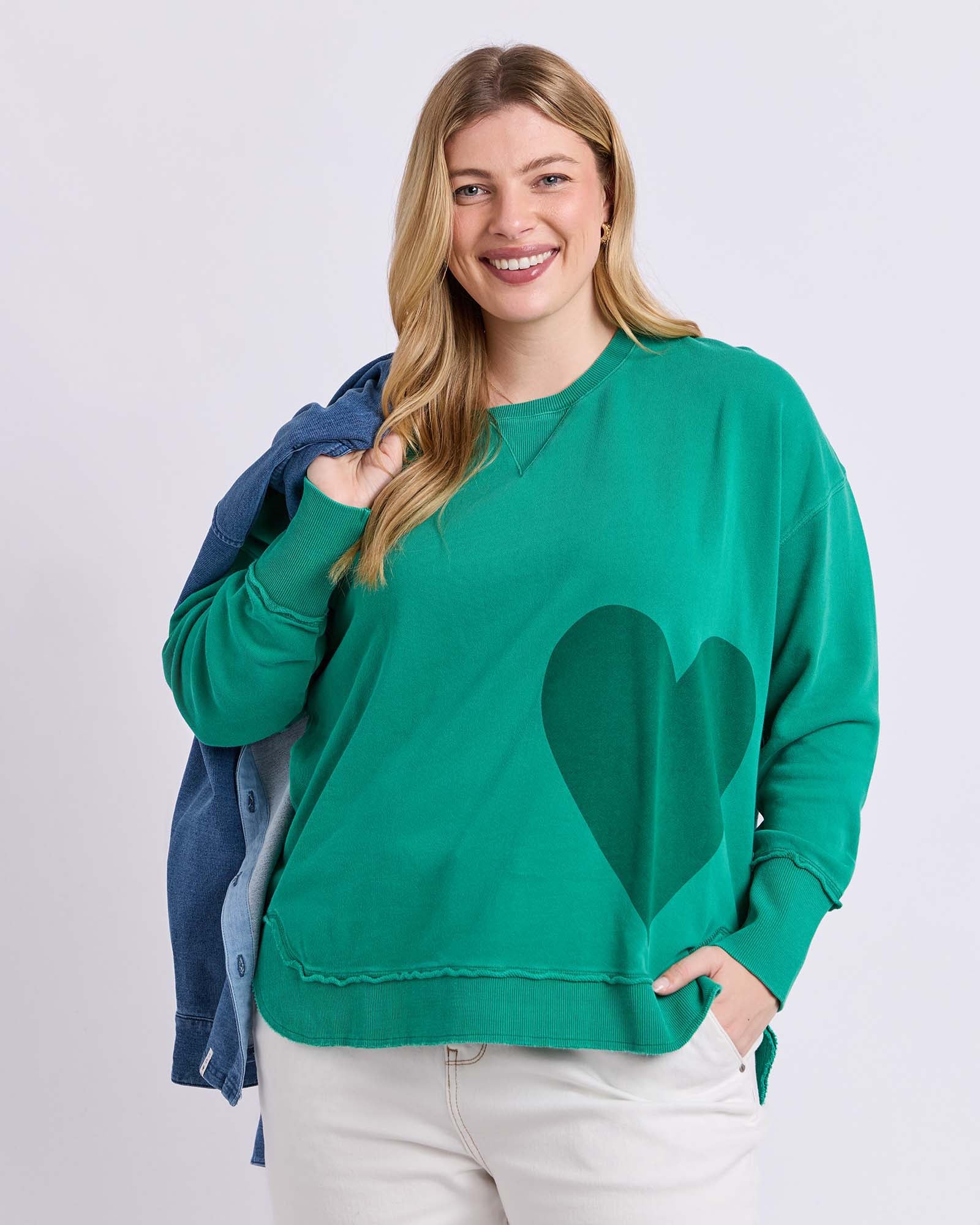 One Heart Crew Turquoise