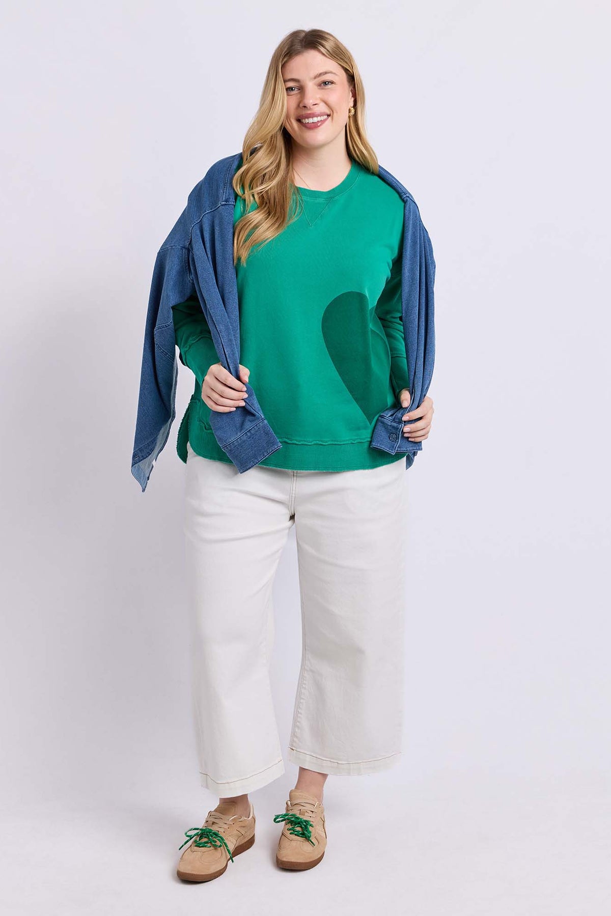 One Heart Crew Turquoise