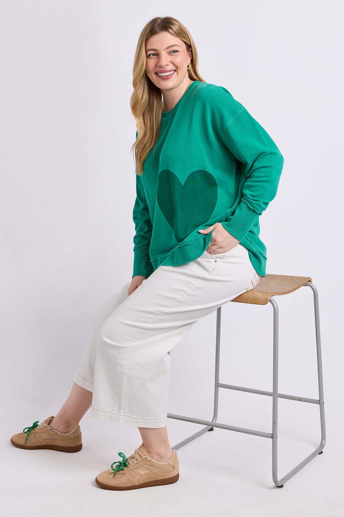 One Heart Crew Turquoise