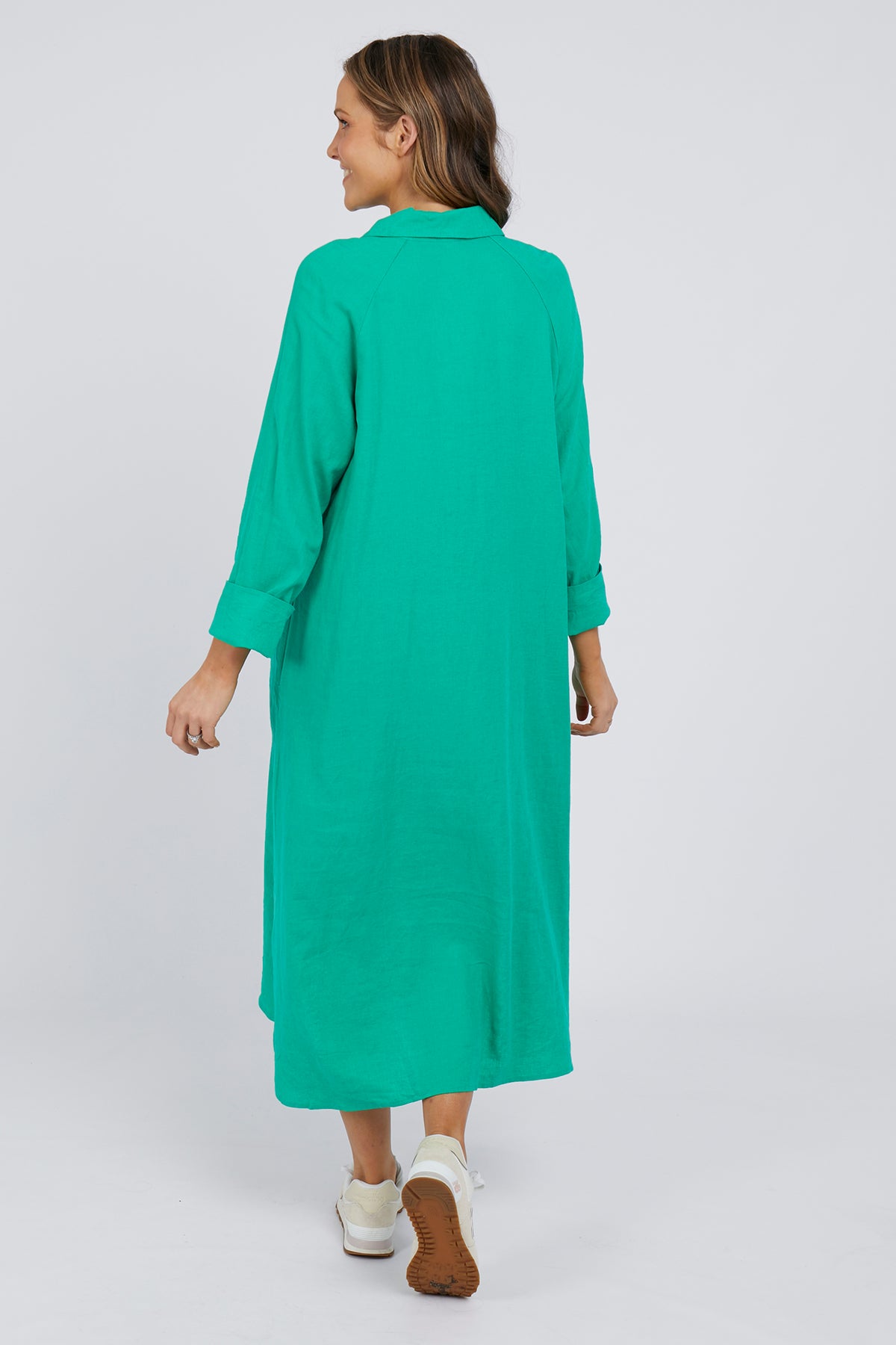 Bessie Shirt Dress Bottle Green