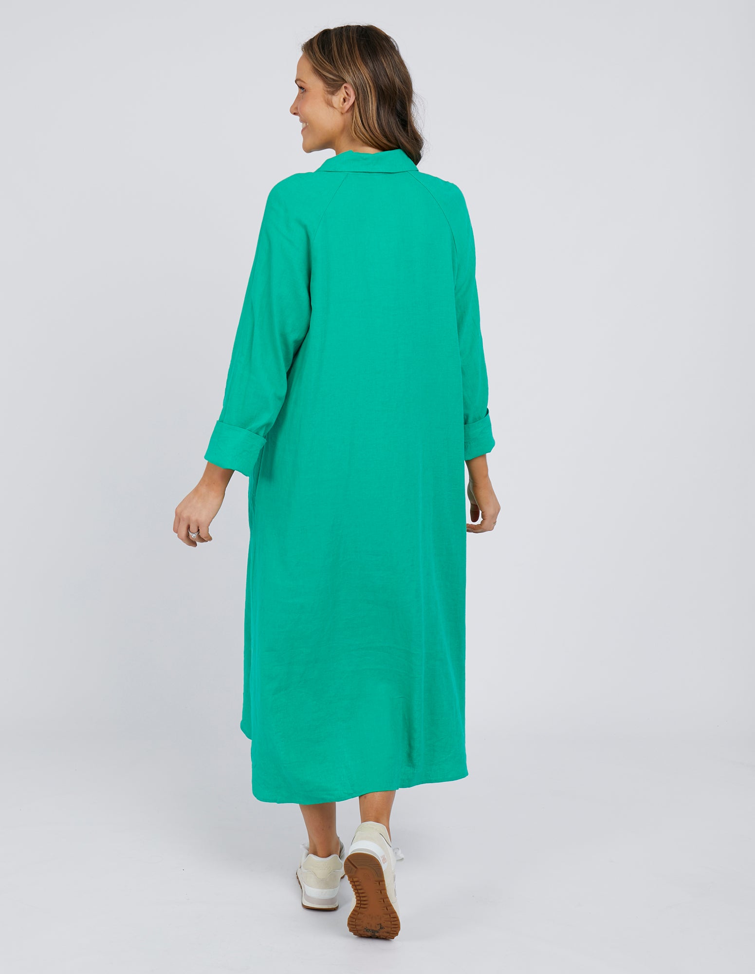 Bessie Shirt Dress Bottle Green