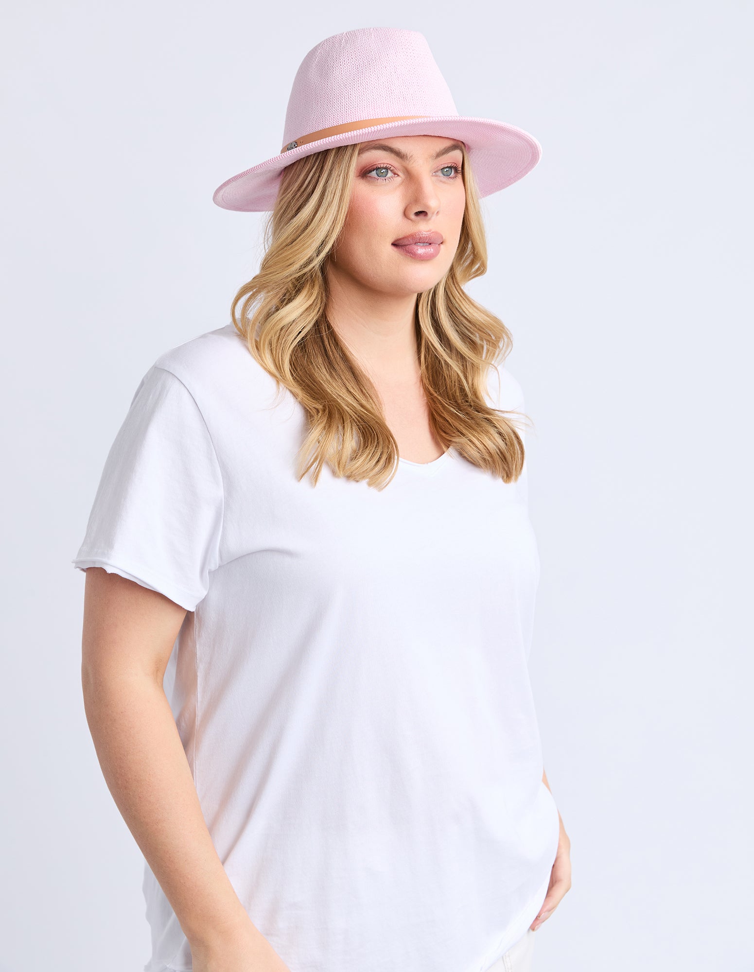Palm Hat Pale Pink