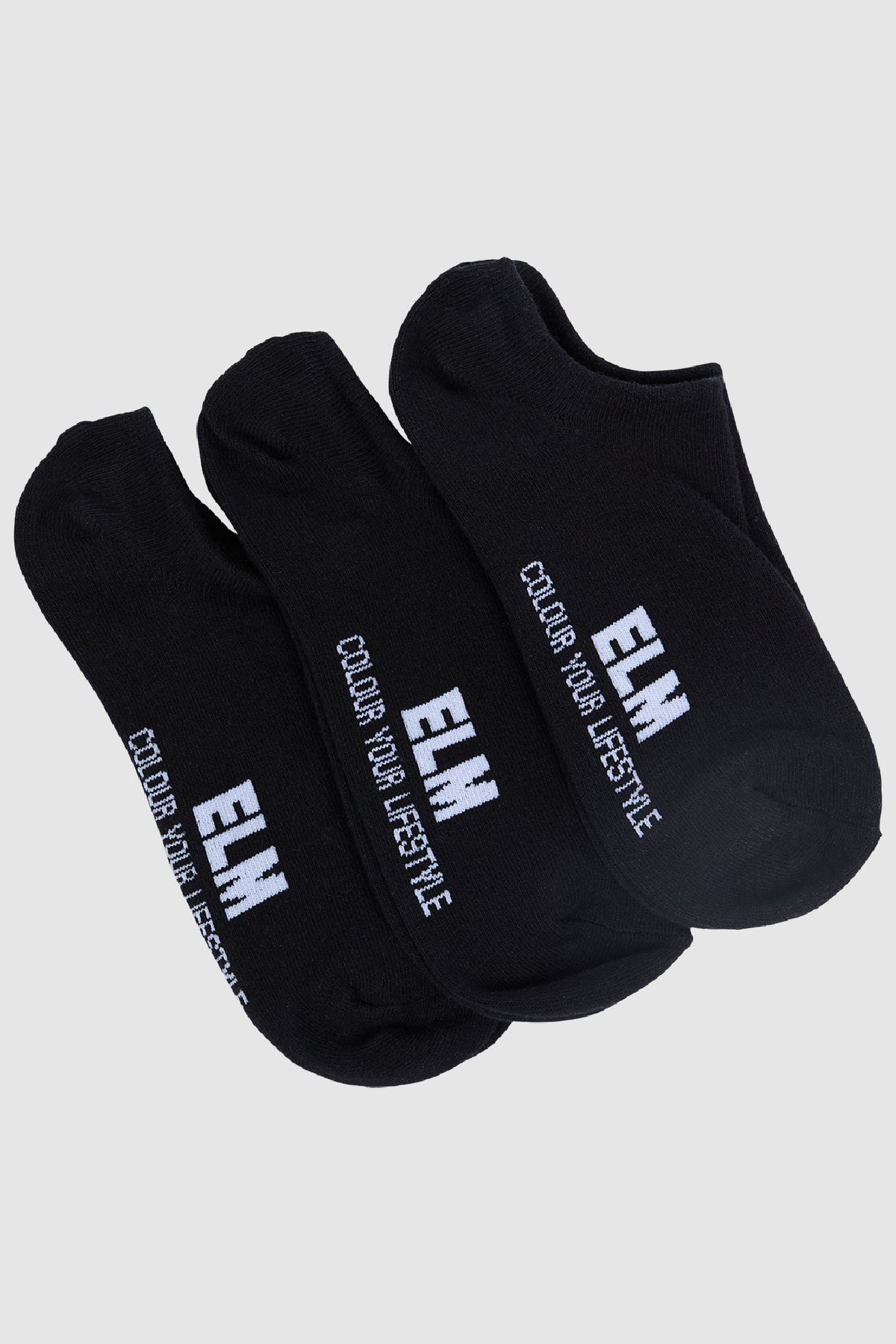 No Show Socks 3 Pack Black