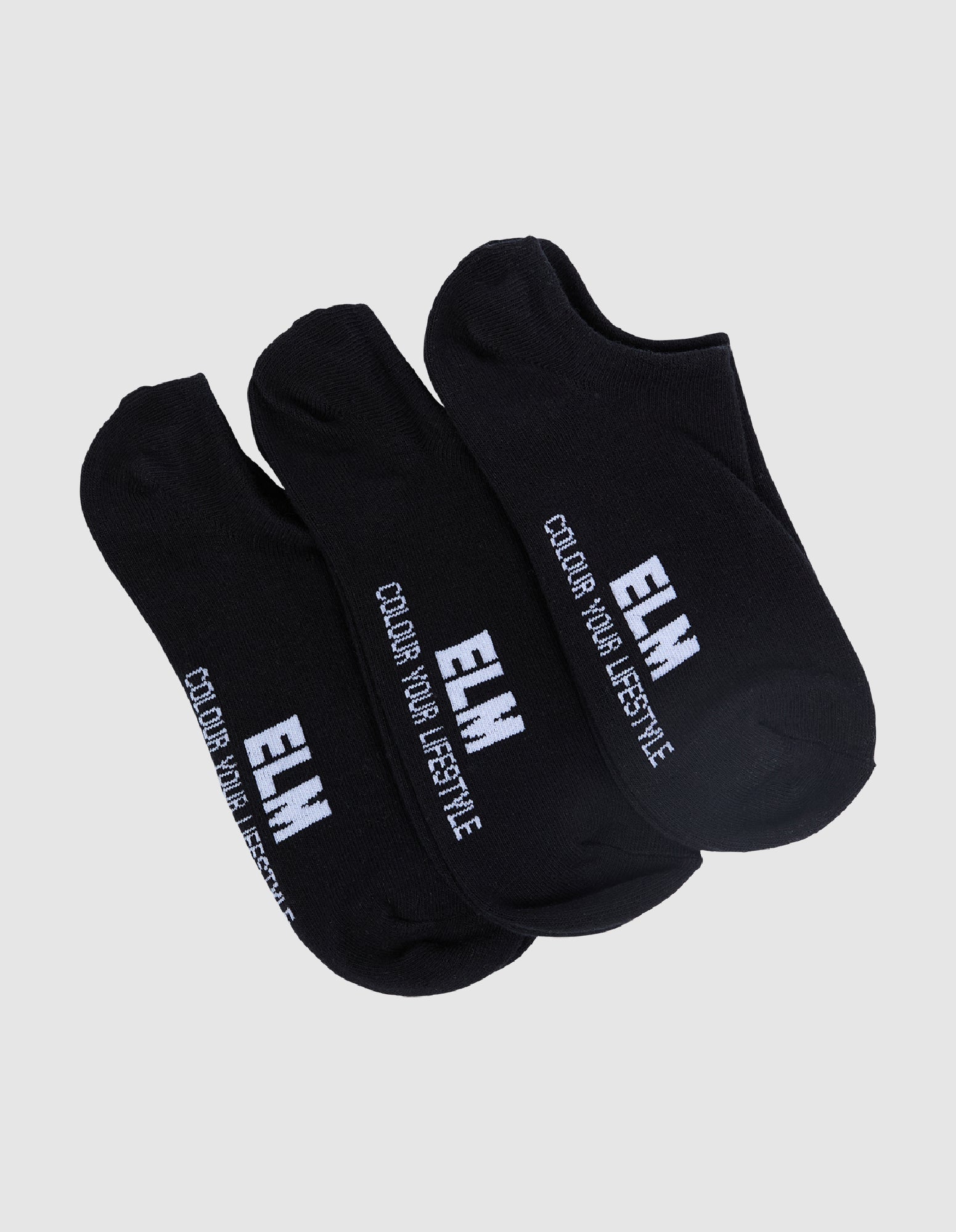 No Show Socks 3 Pack Black
