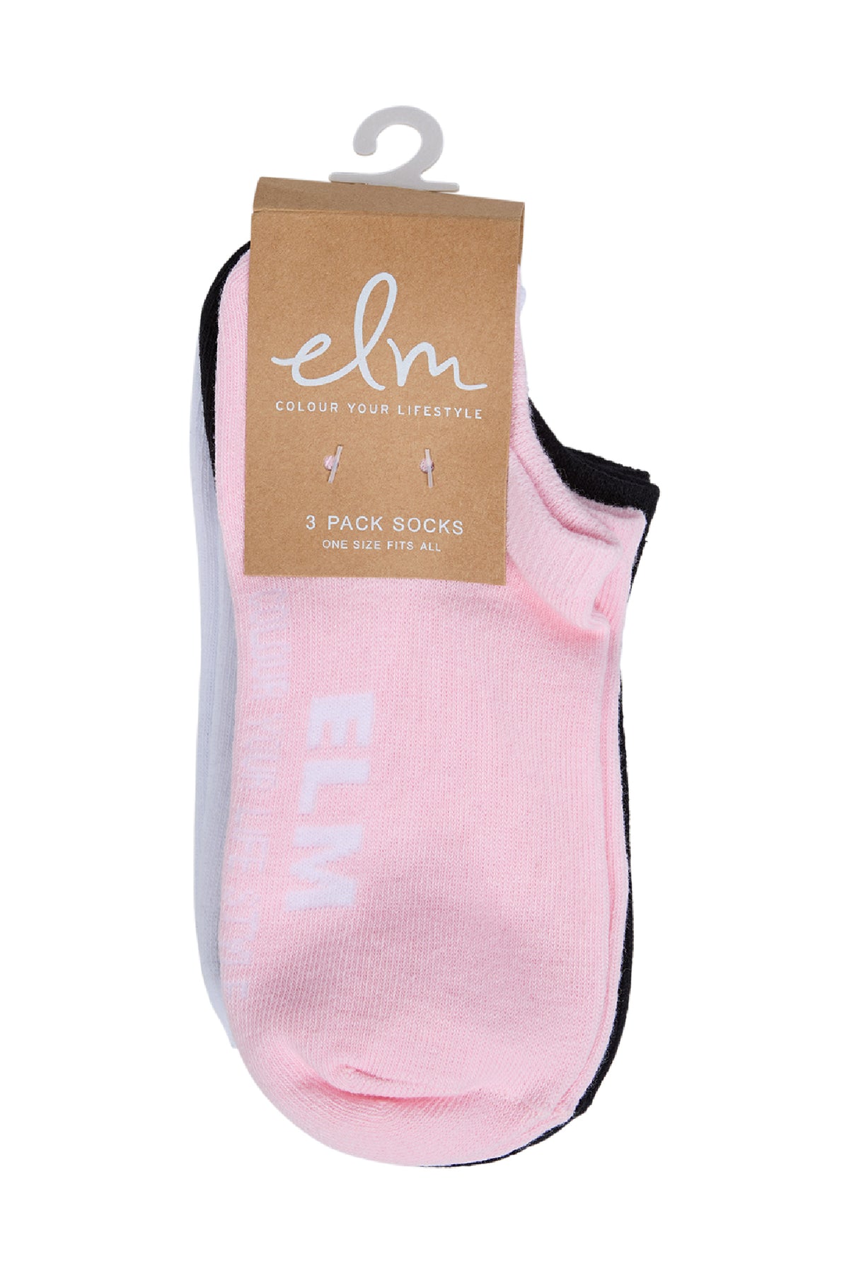 3 Pack Elm No Show Socks