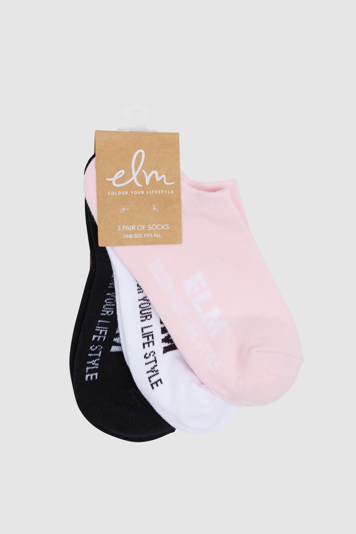 Elm Ankle Sock 3 Pack