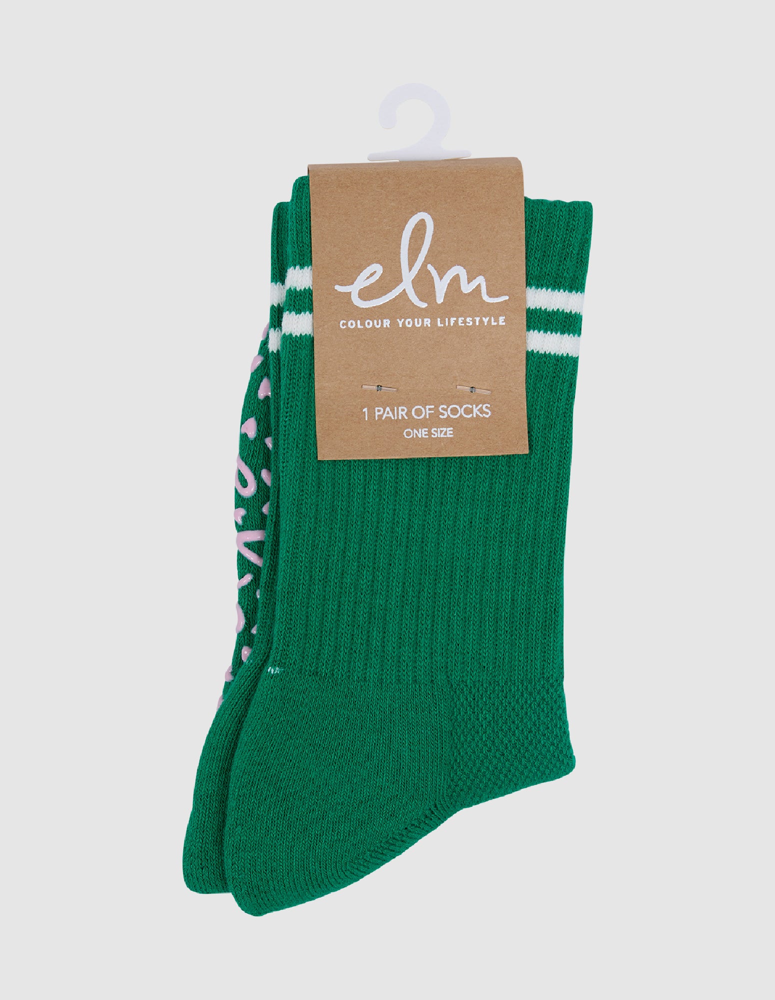 Elm Ribbed College Sock Pine