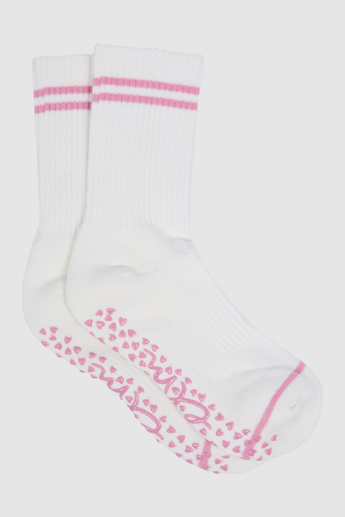 Elm Ribbed College Sock White