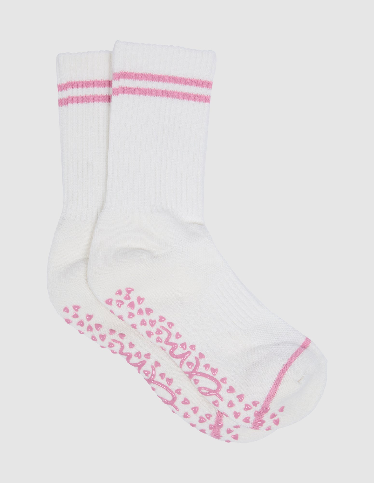 Elm Ribbed College Sock White