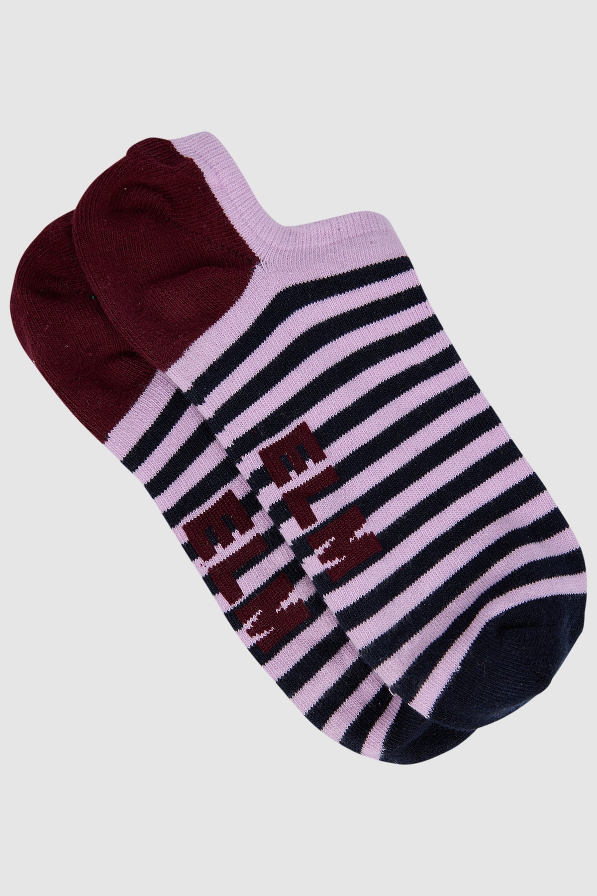 Harmony No Show Sock 2pk Plum/Mauve/Navy