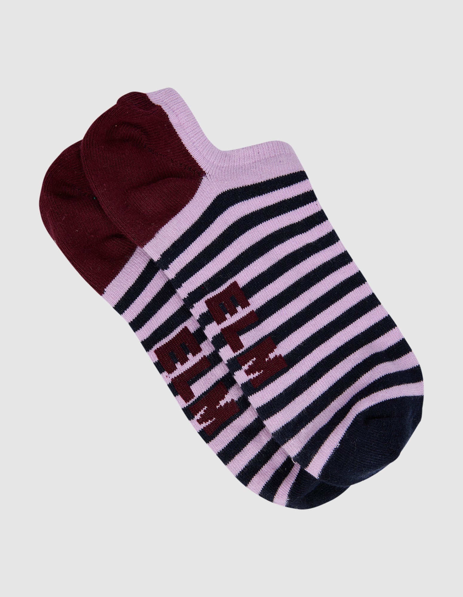 Harmony No Show Sock 2pk Plum/Mauve/Navy