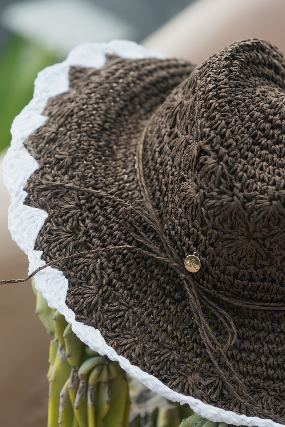 Crochet Sun Hat Chocolate