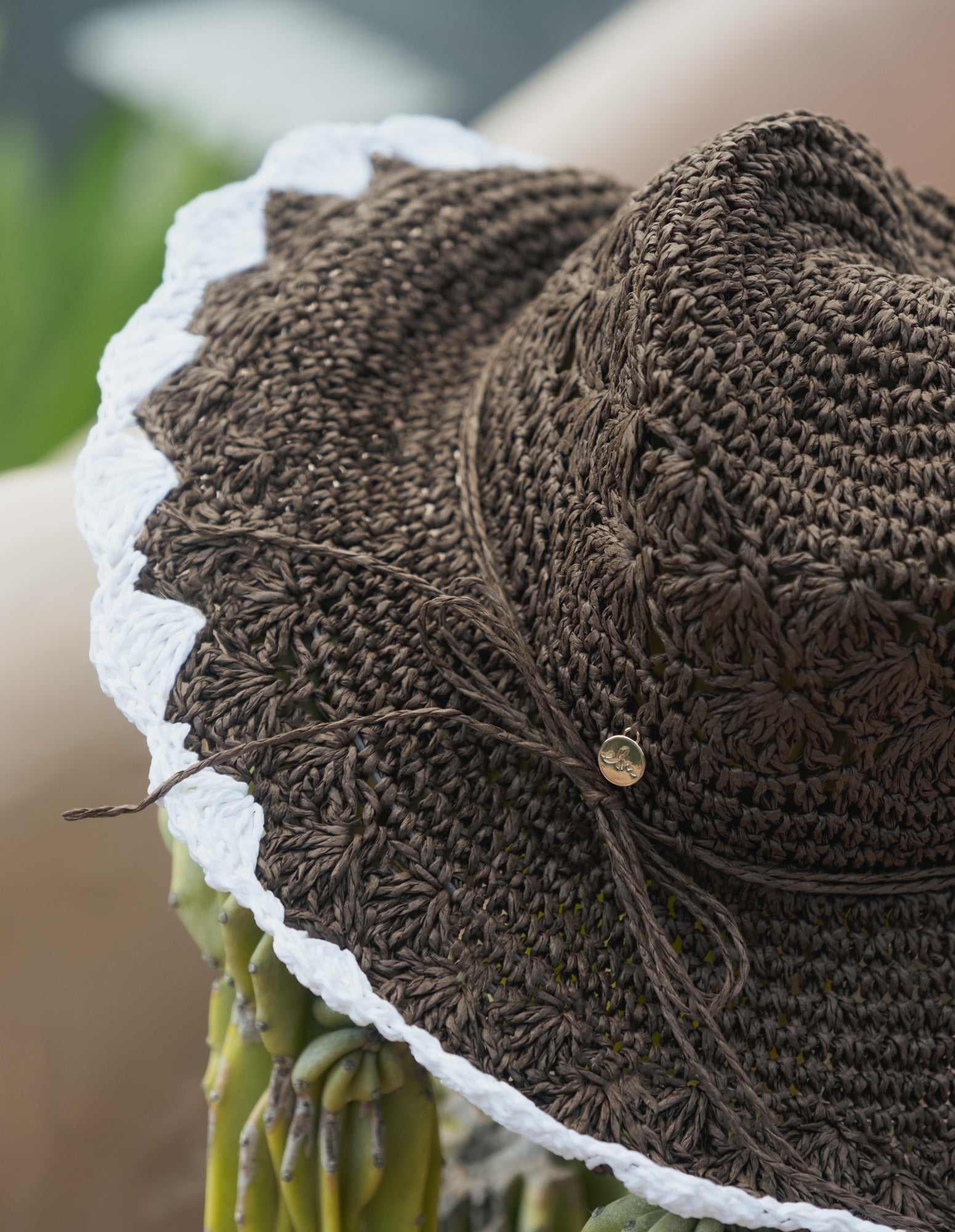 Crochet Sun Hat Chocolate