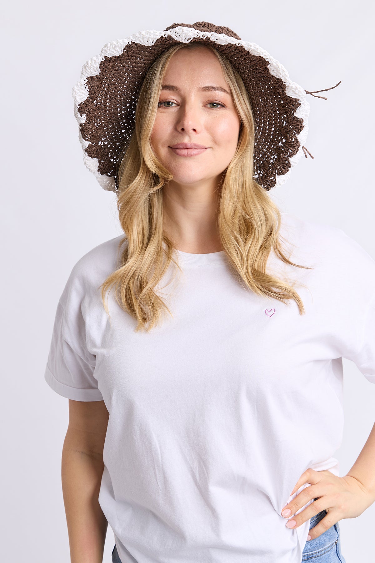 Crochet Sun Hat Chocolate