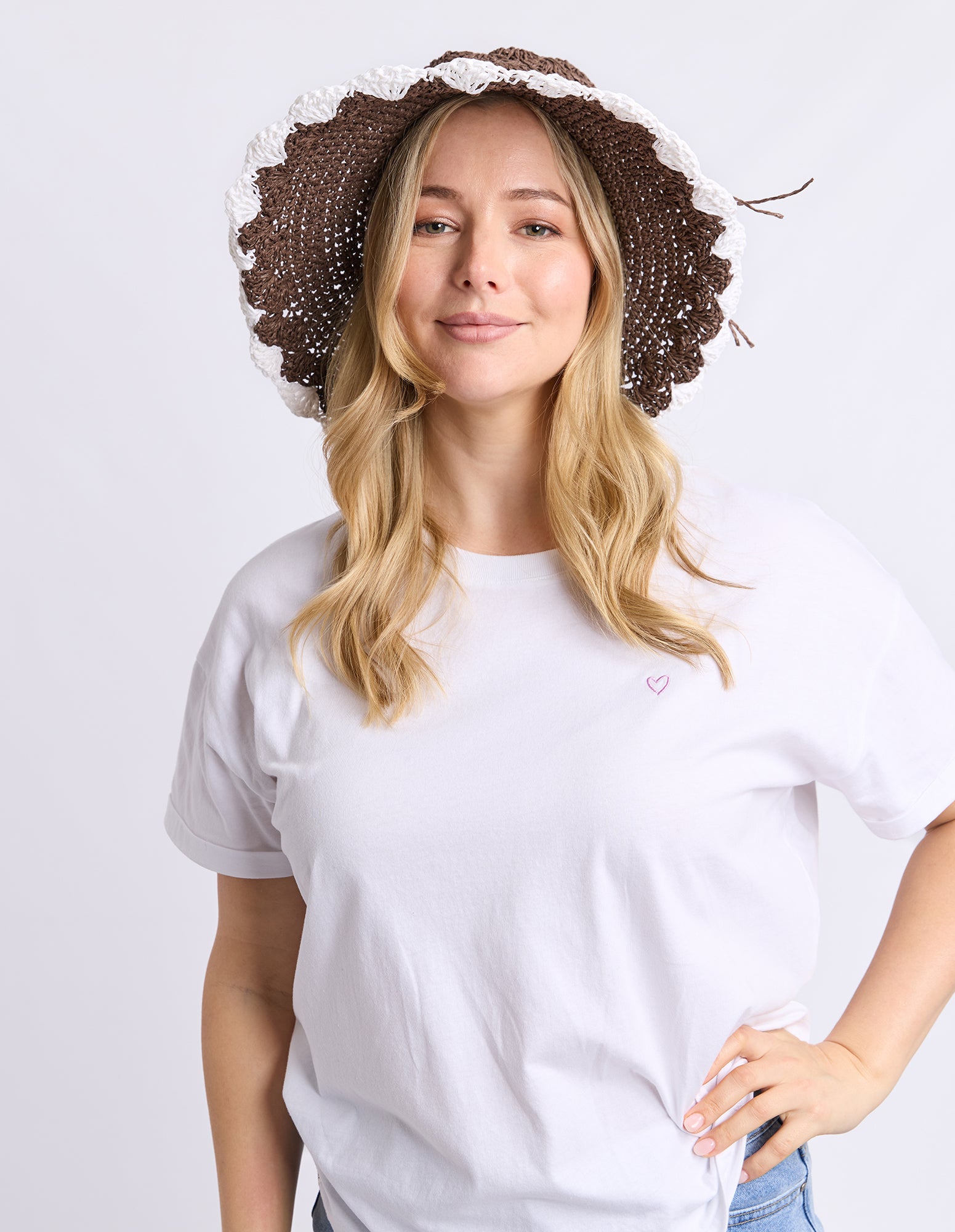 Crochet Sun Hat Chocolate