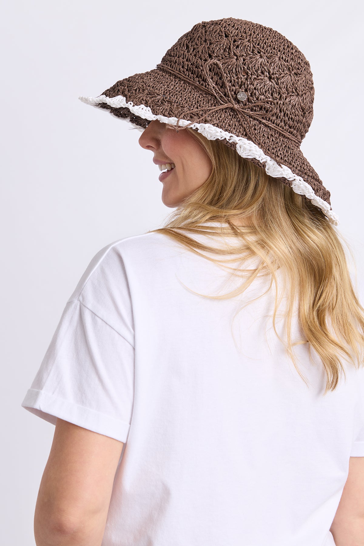 Crochet Sun Hat Chocolate